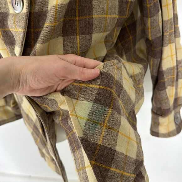 Vintage 40s Monterey Club Sportswear Plaid Wool Shacket As Is - Picture 4 of 8